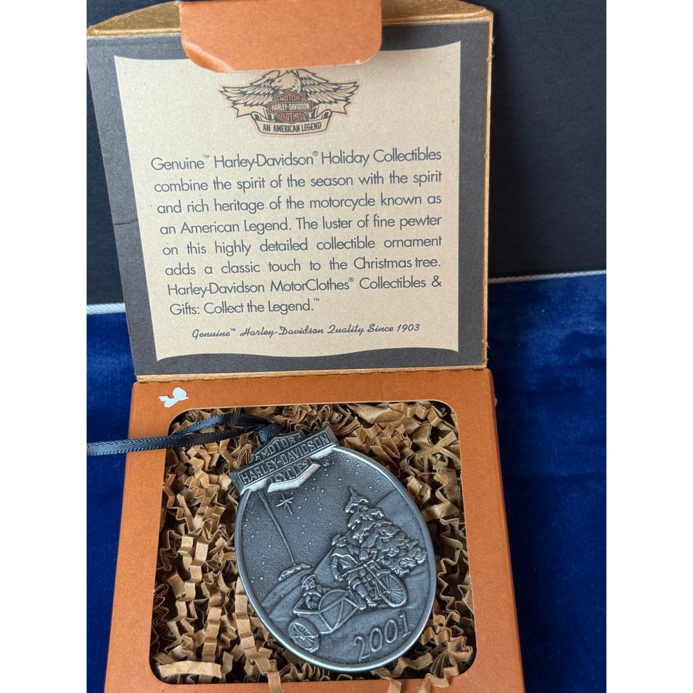Harley-Davidson 2001‎ Holiday Ornament Starry Night Pewter Collectible